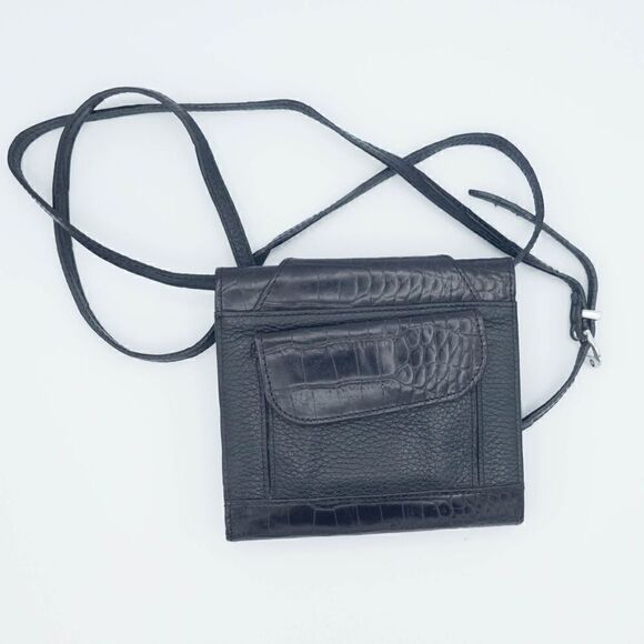 Brighton Leather Crossbody Organizer - Small (Black) - Picture 3 of 6
